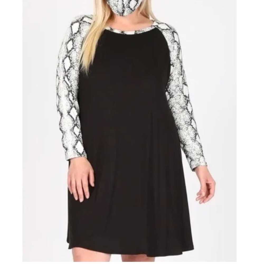Snake Print Curvy Plus Dress